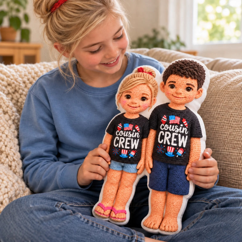 Custom Photo Character Birthday Gifts for Kids - Personalized Shaped Pillow