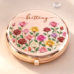 Custom Name Birth Flower Granddaughter Gifts - Personalized Compact Mirror