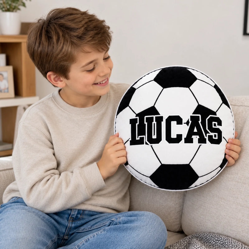 Custom Name Sports Ball Gifts for Young Athletes - Personalized Shaped Pillow