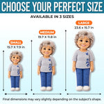 Custom Photo Grandma and Granddaughter Crochet-Style Character Gifts - Personalized Shaped Pillow
