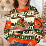 Custom Photo Christmas Hunting Gifts for Men - Personalized Ugly Sweatshirt