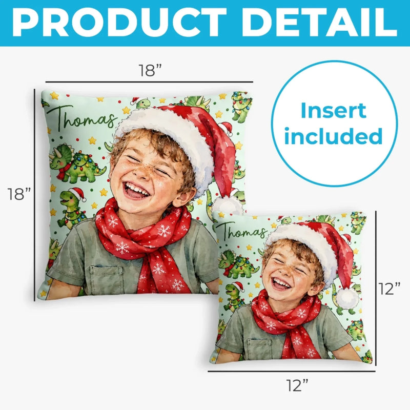 Custom Photo Christmas Character Gifts For Kids - Personalized Pillow