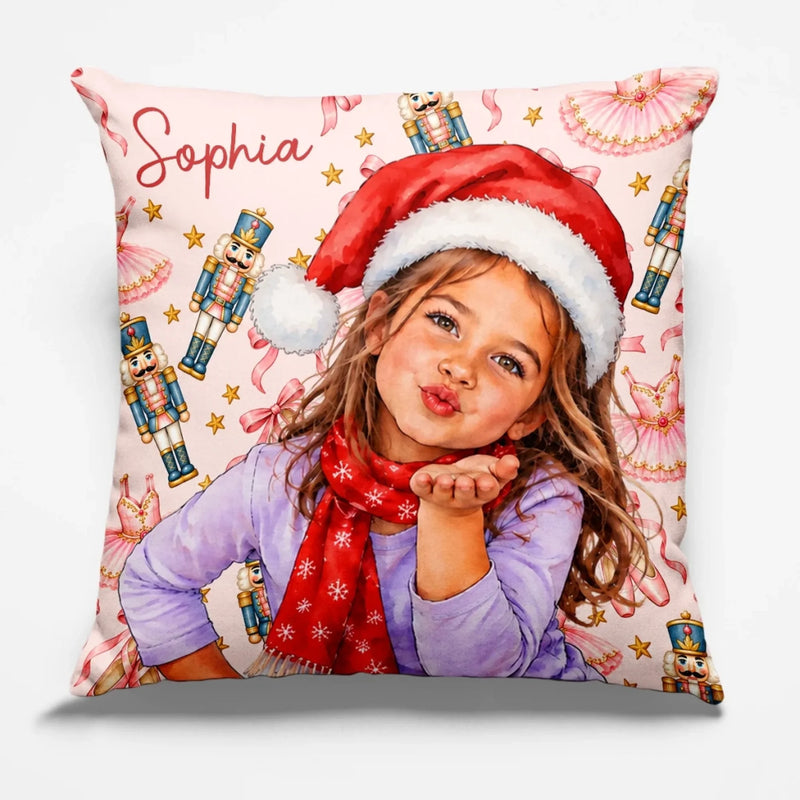 Custom Photo Christmas Character Gifts For Kids - Personalized Pillow