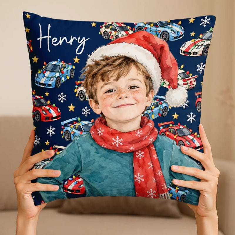 Custom Photo Christmas Character Gifts For Kids - Personalized Pillow