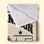 Custom Name Soccer Gifts for Grandsons - Personalized Blanket
