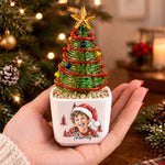Custom Photo Christmas Tree Gifts for Kids - Personalized Glass Everlasting Christmas