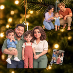 Custom Photo Family Christmas Gifts - Personalized Acrylic Ornament