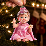 Custom Photo Christmas Birthday Gifts for Daughters and Kids - Personalized Acrylic Ornament