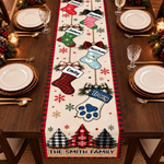 Custom Name Christmas Family Gifts - Personalized Table Runner