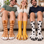Custom Funny Animal Feet Gifts for Animal Lovers - Personalized Middle Tube Socks