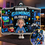 Custom Video Game Name Gifts for Kids - Personalized Wearable Blanket Hoodie