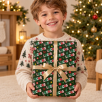 Custom Name Christmas Gift Wrap for Family - Personalized Wrapping Paper