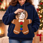 Christmas Pet Pouch Hoodie - Christmas Birthday Gifts For Dog Cat Lovers, Dog Dad And Mom, Cat Owners - Paws In My Pouch