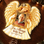 Custom Photo Guardian Angel Memorial Keepsake - Personalized LED Tree Topper