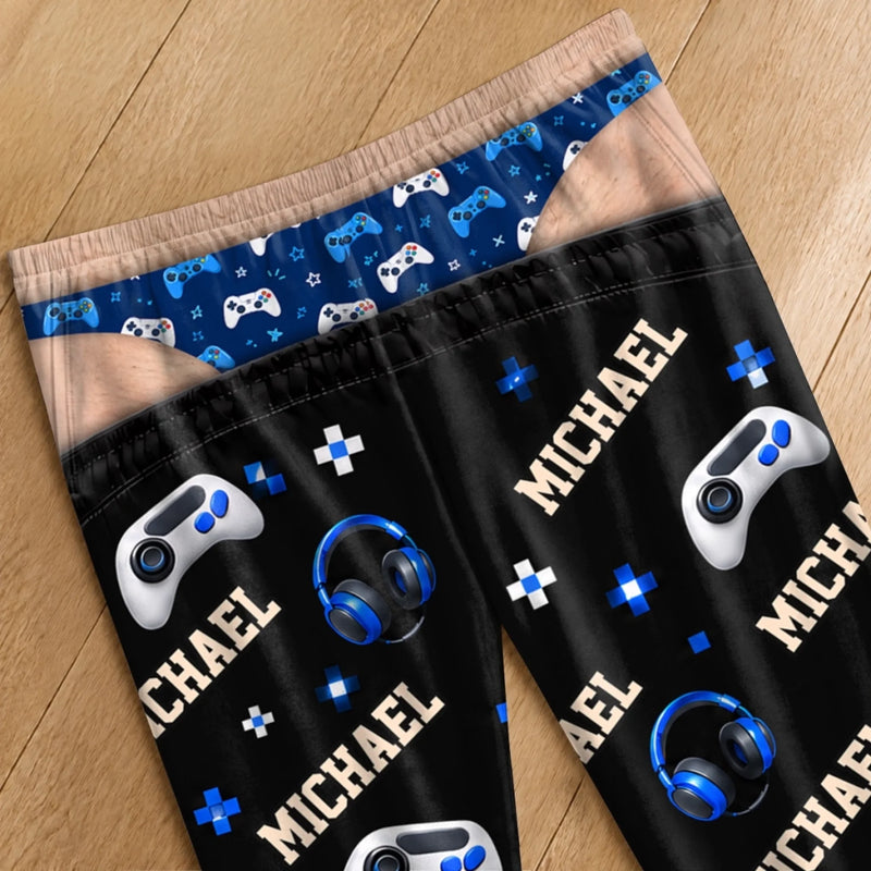 Custom Name Gamer Gifts for Men - Personalized Pajamas