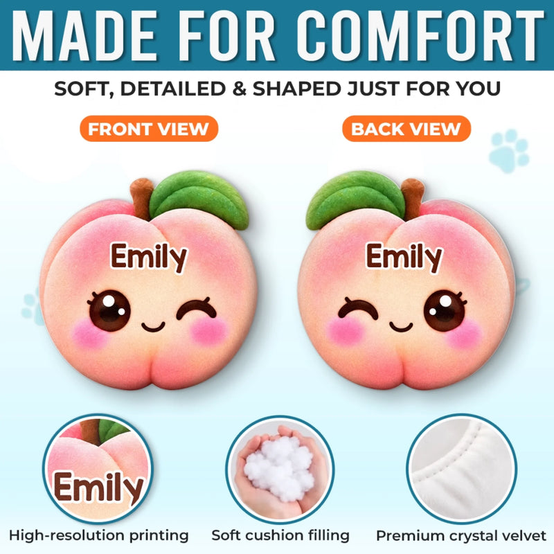 Custom Name Kawaii Fruit Gifts for Kids - Personalized Shaped Pillow