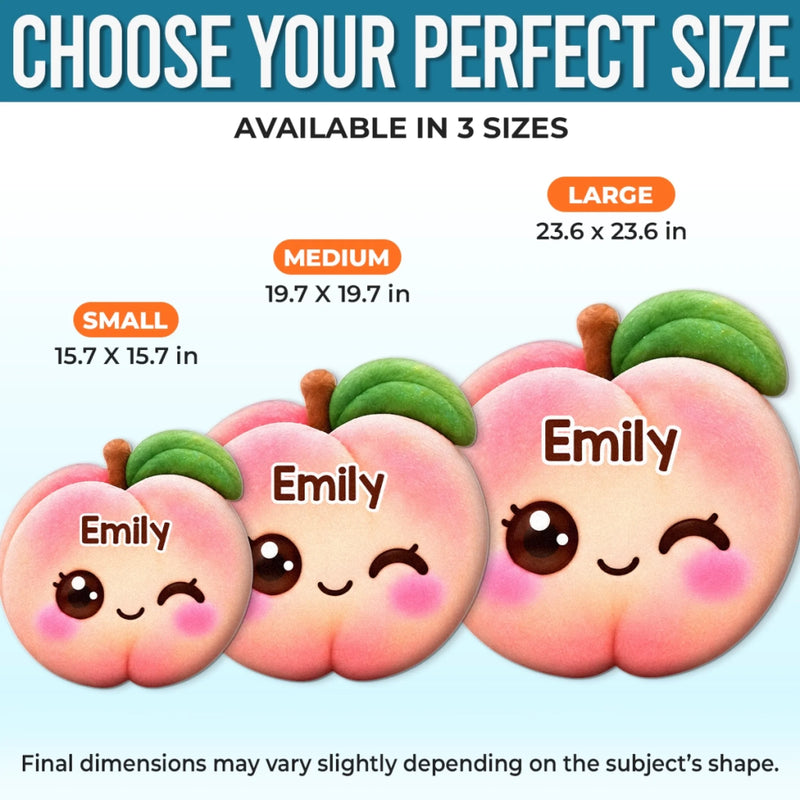 Custom Name Kawaii Fruit Gifts for Kids - Personalized Shaped Pillow