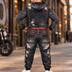 Custom Funny Denim Biker Gifts for Men - Personalized Adult Onesie