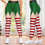 Custom Funny Christmas Elf Costume Gifts - Personalized Leggings