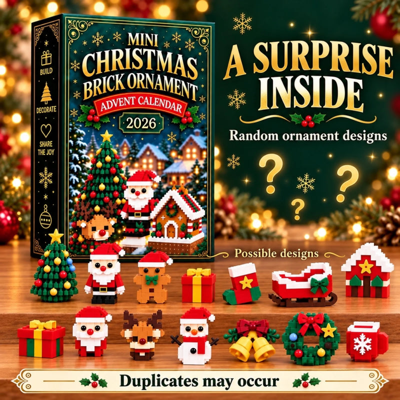 Christmas Building Toy Kids Gifts - Brick Ornament Advent Calendar