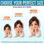 Custom Photo Family Character Gifts For Family, Kids - Personalized Shaped Pillow