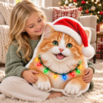 Custom Pet Photo Christmas Gifts For Dog And Cat Lovers - Personalized Shaped Pillow