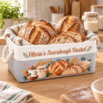Custom Name Sourdough Bread Gifts For Bakers - Personalized Storage Basket