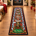 Custom Christmas Train Family Decor - Personalized Christmas Rug