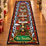 Custom Christmas Train Family Decor - Personalized Christmas Rug