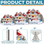 Custom Name Snowman Christmas Gifts For Families - Personalized LED Tree Topper