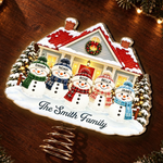 Custom Name Snowman Christmas Gifts For Families - Personalized LED Tree Topper