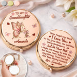 Custom Name Butterfly Granddaughter Gifts - Personalized Compact Mirror