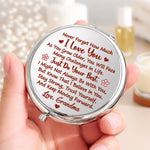 Custom Name Butterfly Granddaughter Gifts - Personalized Compact Mirror
