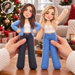 Custom Photo Bestie Friendship Gifts - Personalized Poseable Plush Doll