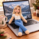 Custom Photo Bestie Friendship Gifts - Personalized Poseable Plush Doll