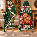 Custom Name Christmas Gifts For Movie Lovers - Personalized Wearable Blanket Hoodie