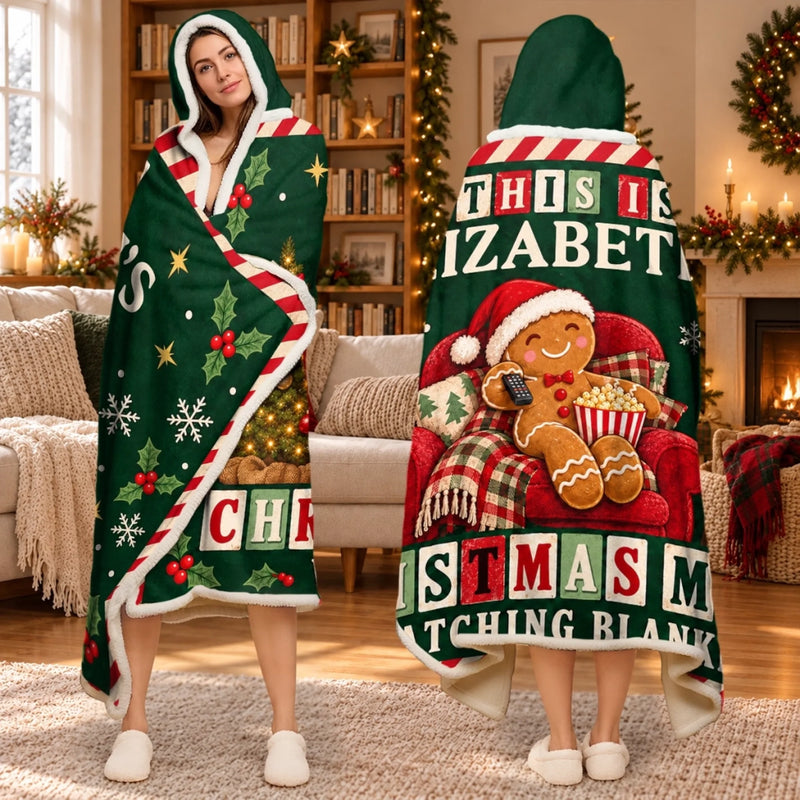 Custom Name Christmas Gifts For Movie Lovers - Personalized Wearable Blanket Hoodie