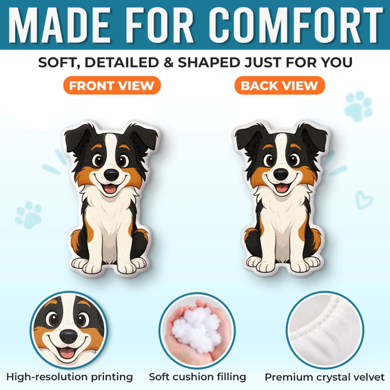 Custom Cute Cartoon Puppy Gifts For Dog Lovers - Personalized Shaped Pillow