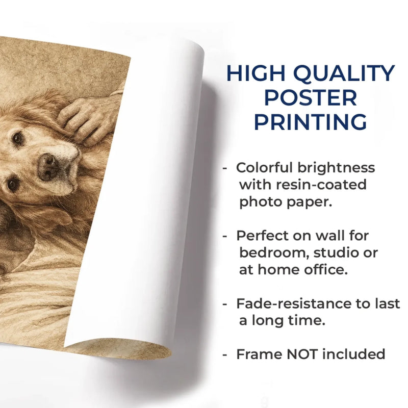 Custom Pet Photo Christian Dog Portrait Decor - Personalized Poster