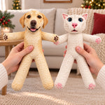 Custom Pet Photo Dog And Cat Keepsake Gifts - Personalized Poseable Plush Doll