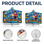 Custom Photo Gaming Do Not Disturb Gifts for Kids - Personalized Wearable Blanket Hoodie