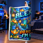 Custom Photo Gaming Do Not Disturb Gifts for Kids - Personalized Wearable Blanket Hoodie