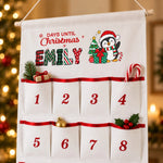 Custom Christmas Countdown Gifts for Kids - Personalized Fabric Advent Calendar