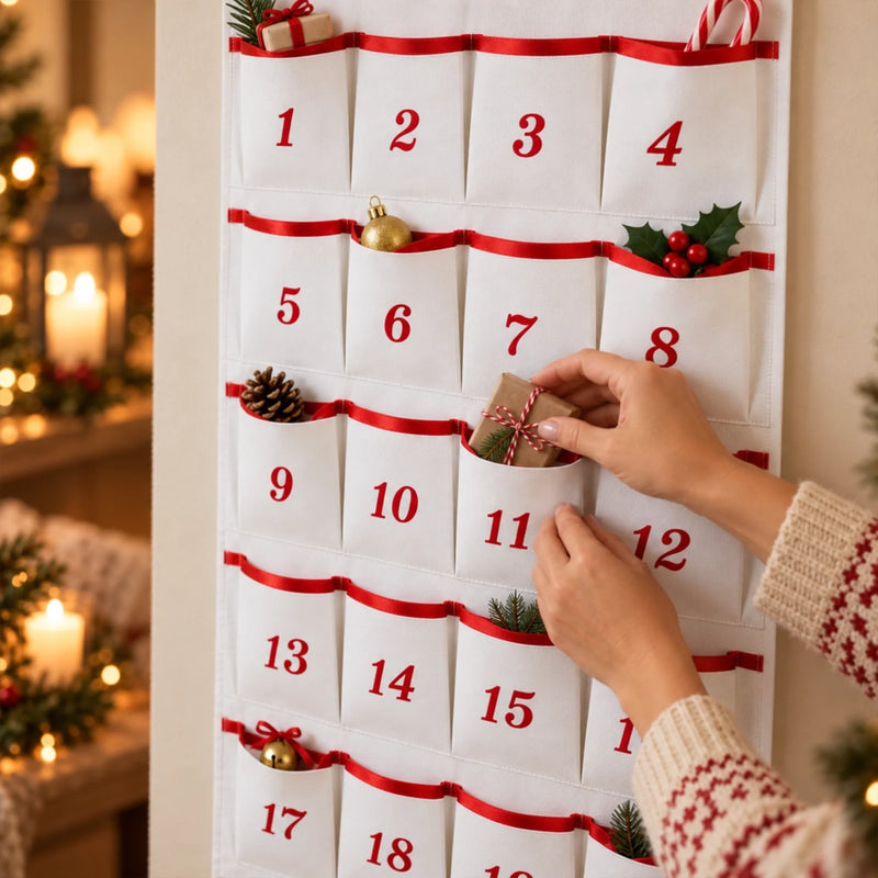 Custom Christmas Countdown Gifts for Kids - Personalized Fabric Advent Calendar