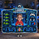 Custom Gaming Station Gifts for Kids - Personalized Wearable Blanket Hoodie