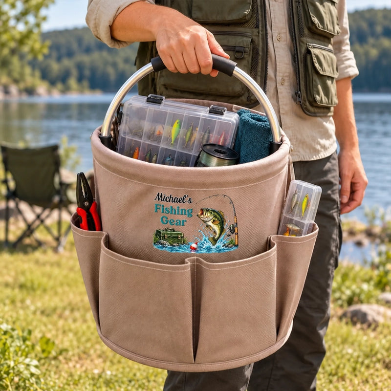 Custom Name Fishing Gear Gifts for Anglers - Personalized Gardening Tool Bag