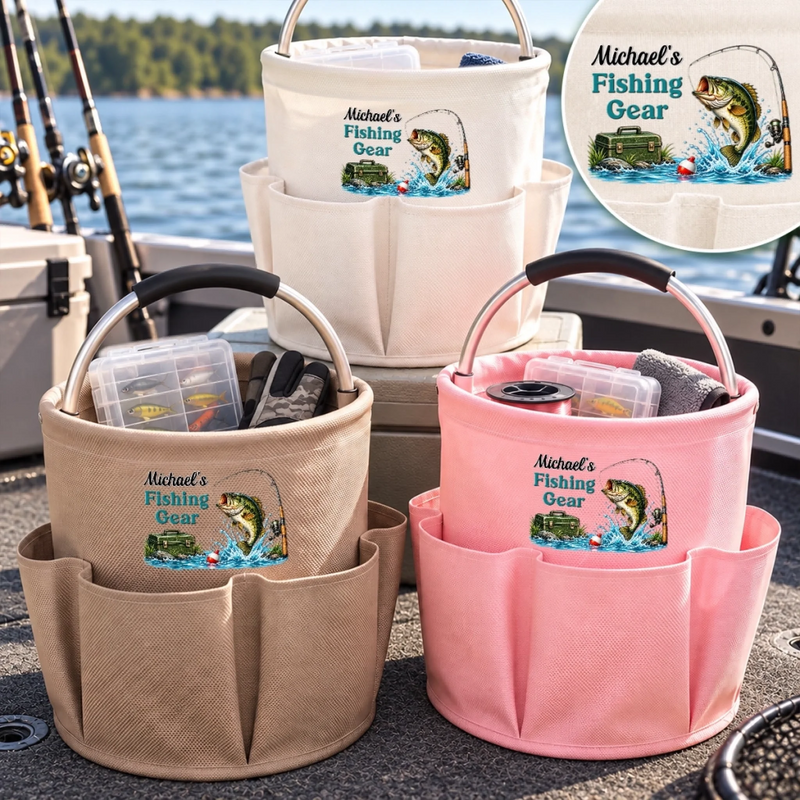 Custom Name Fishing Gear Gifts for Anglers - Personalized Gardening Tool Bag