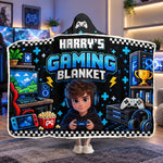 Custom Name Gaming Gifts For Gamers and Gaming Lovers - Personalized Wearable Blanket Hoodie