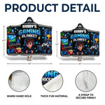 Custom Name Gaming Gifts For Gamers and Gaming Lovers - Personalized Wearable Blanket Hoodie