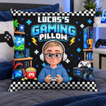 Custom Name Video Game Lover Gifts For Family, Kids - Personalized Pillow